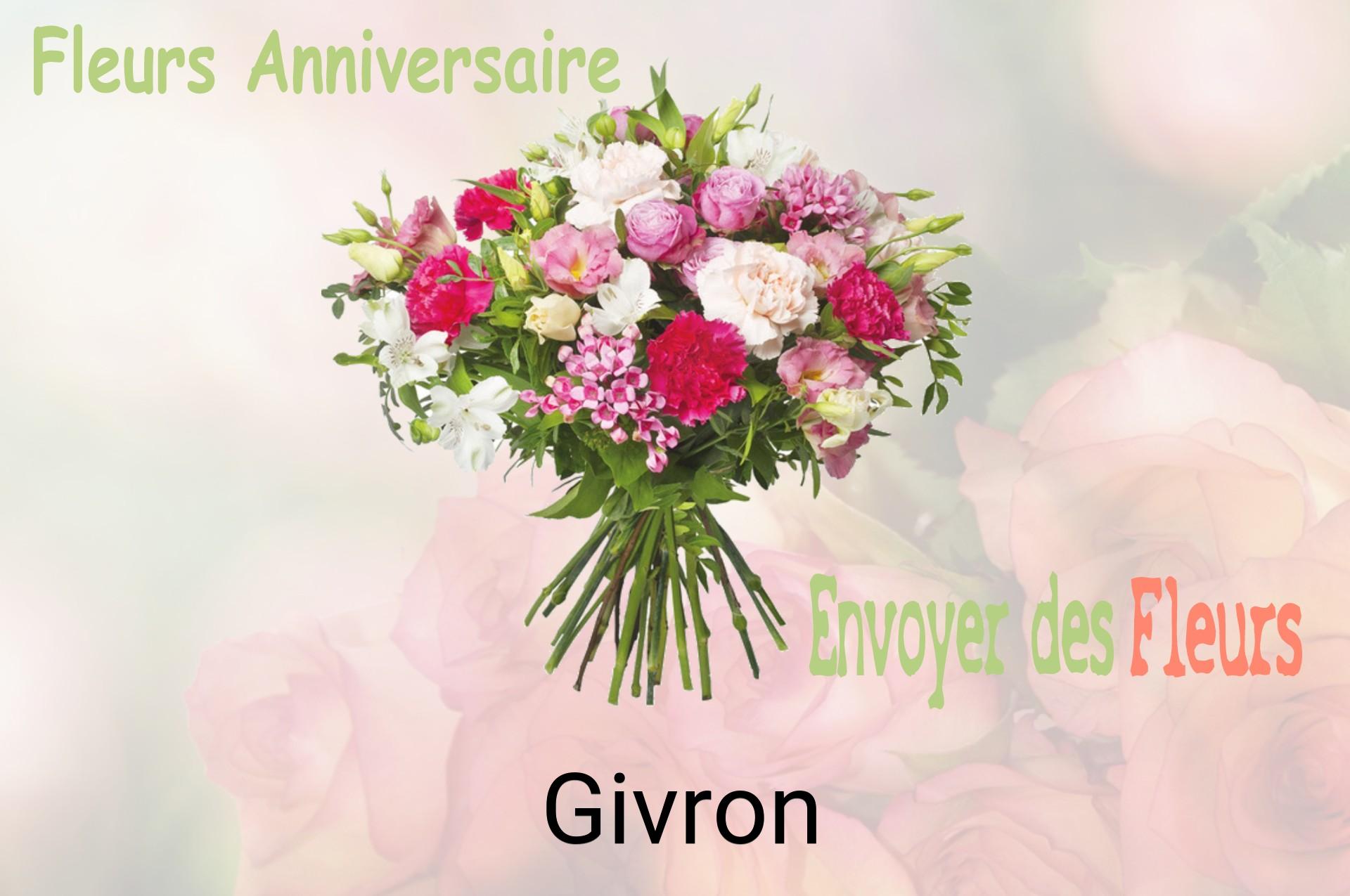 Bouquet de fleurs d’anniversaire livré à Givron